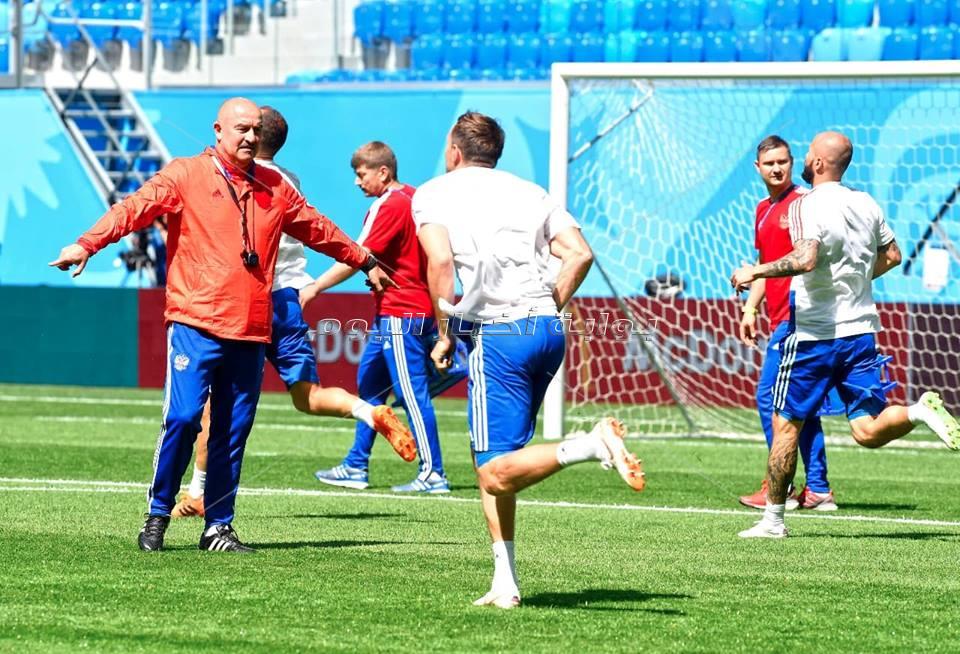  تدريبات متتخب روسيا استعداد لمواجهة مصر