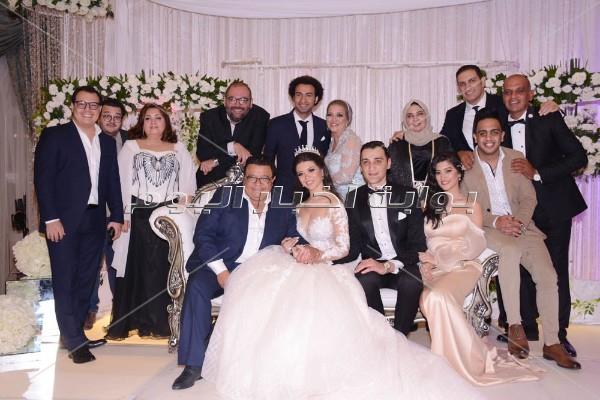علي ربيع وخالد جلال وأبو زيد في زفاف «مصطفى وميادة»