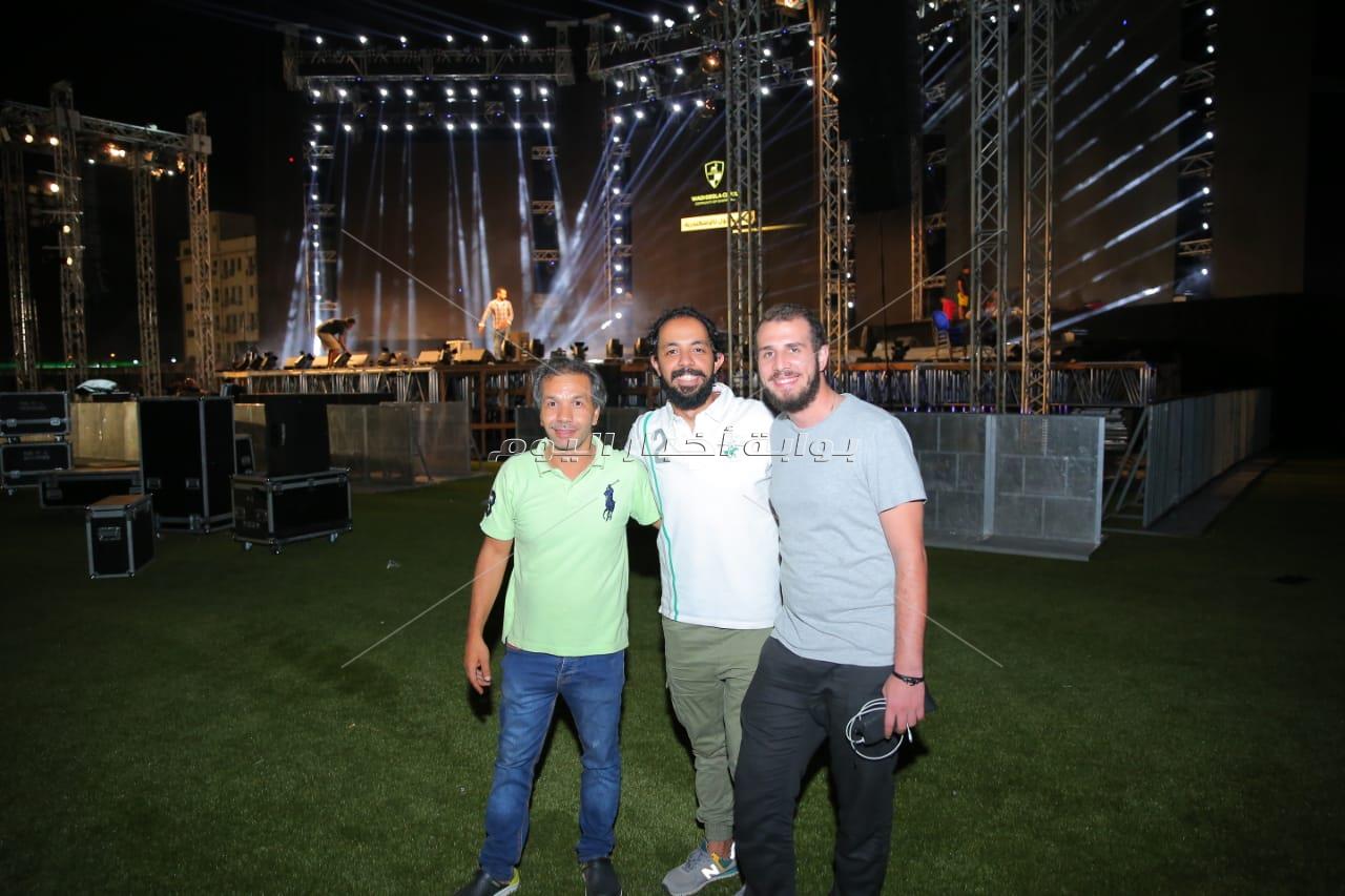 تجهيزات حفل محمد حماقي في الإسكندرية