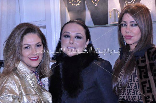 ليلى علوي ونيرمين الفقي ونيللي كريم ودرة فى حفل عرض مجوهرات وأزياء