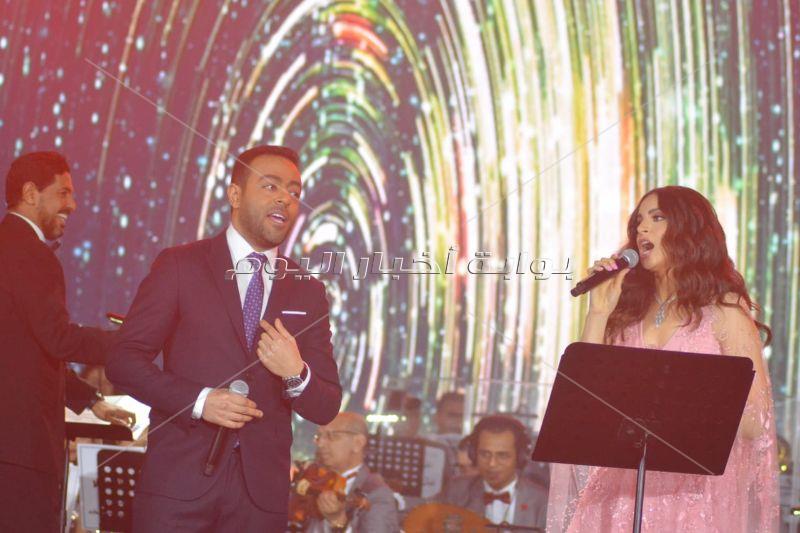 حفل ماجد المهندس وآمال ماهر وتامر عاشور في "عيد الحب"