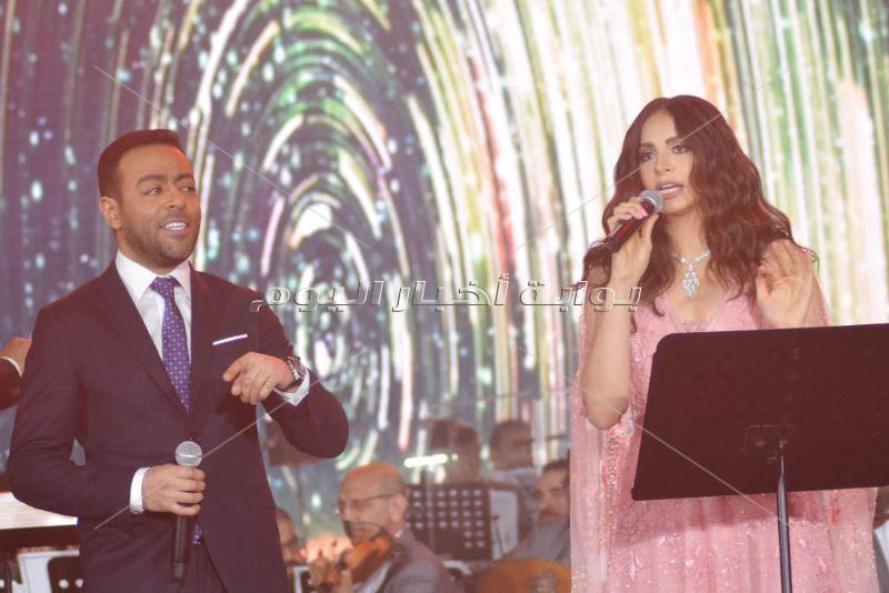 حفل ماجد المهندس وآمال ماهر وتامر عاشور في "عيد الحب"