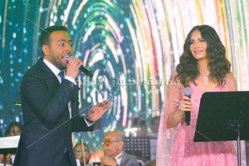 حفل ماجد المهندس وآمال ماهر وتامر عاشور في "عيد الحب"