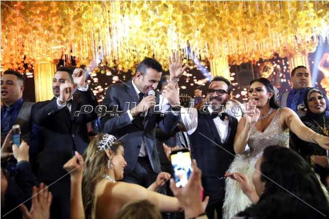 تامر حسني وحماقي والعسيلي والليثي يحتفلون بزفاف يورا محمد