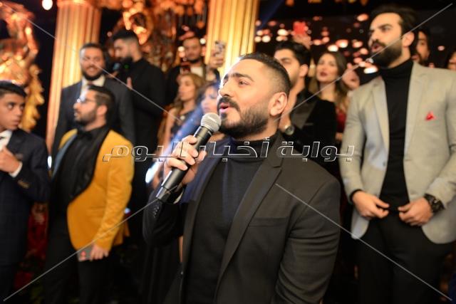 تامر حسني وحماقي والعسيلي والليثي يحتفلون بزفاف يورا محمد