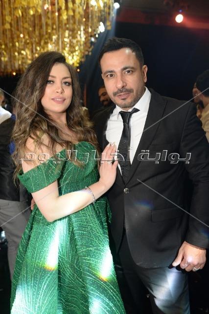 تامر حسني وحماقي والعسيلي والليثي يحتفلون بزفاف يورا محمد