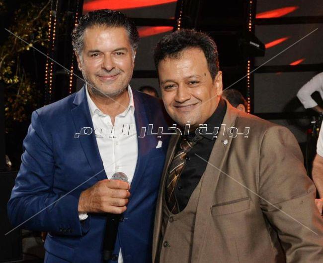 الهضبة ودينا الشربيني وراغب ومحمد رمضان في زفاف «باسل سماقية»