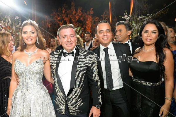 الهضبة ودينا الشربيني وراغب ومحمد رمضان في زفاف «باسل سماقية»