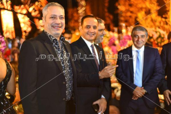 الهضبة ودينا الشربيني وراغب ومحمد رمضان في زفاف «باسل سماقية»