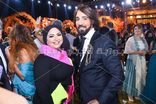 الهضبة ودينا الشربيني وراغب ومحمد رمضان في زفاف «باسل سماقية»