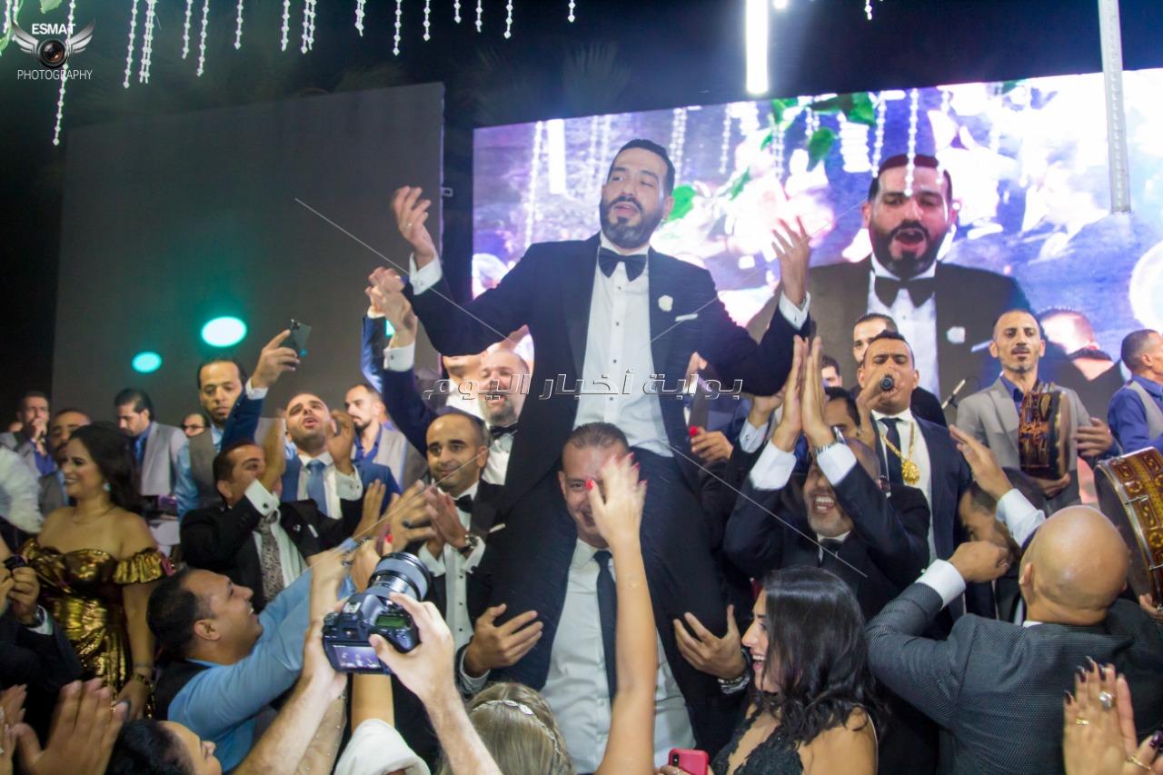 نجوم الفن والرياضة يجتمعون في حفل زفاف شريف منير حسن
