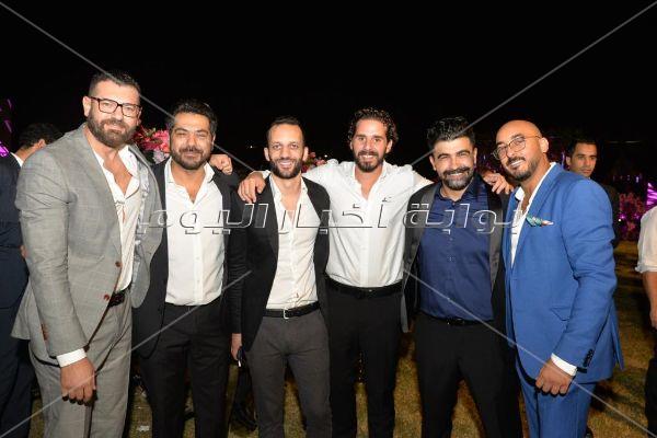نجوم الفن والرياضة يجتمعون في حفل زفاف شريف منير حسن