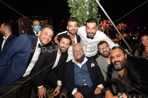 نجوم الفن والرياضة يجتمعون في حفل زفاف شريف منير حسن