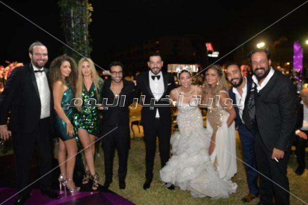 نجوم الفن والرياضة يجتمعون في حفل زفاف شريف منير حسن