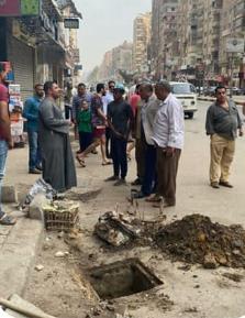 حملة حي الهرم للقضاء على المخالفات والنظافة و تطهير بالوعات الأمطار