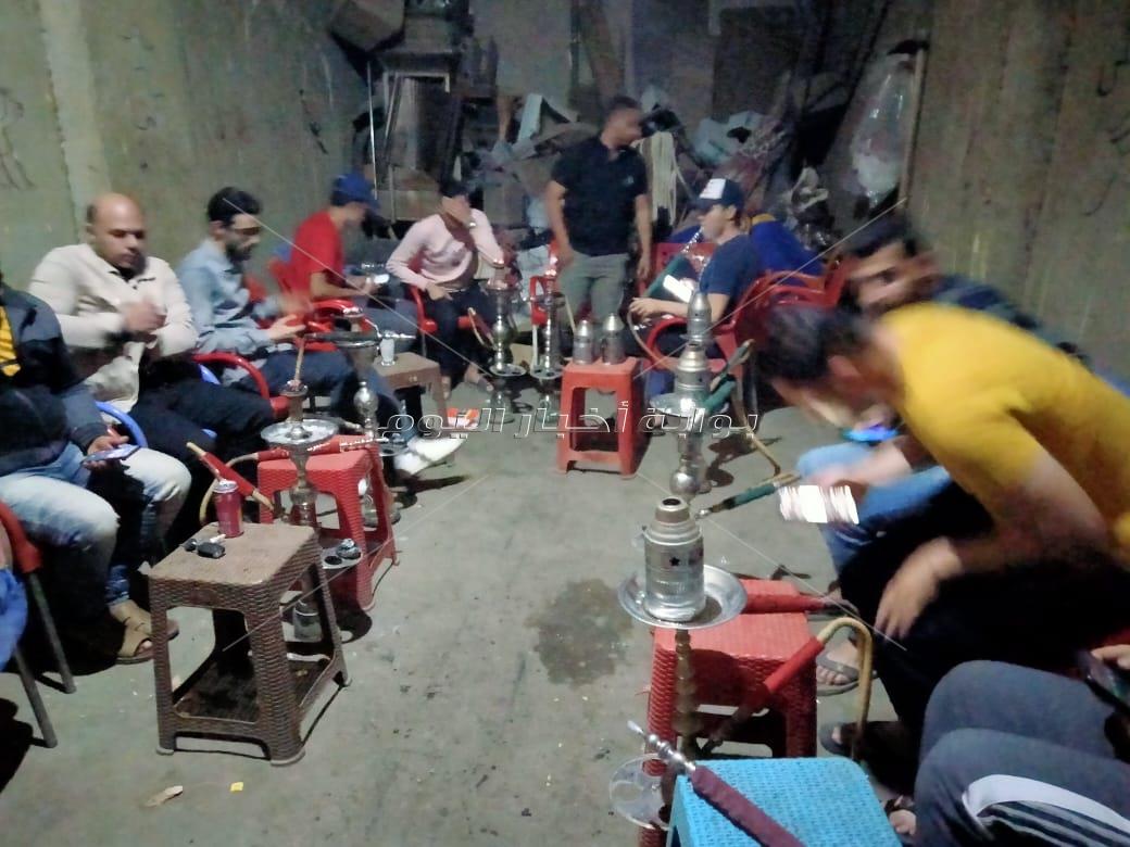 غلق وتشميع المقاهي والكافتريات المخالفة في الحوامدية بالجيزة