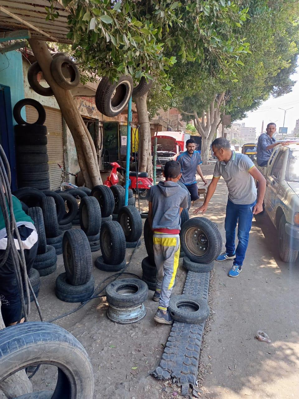 حملة اشغالات واستكمال تبطين ترعة المريوطية في البدرشين