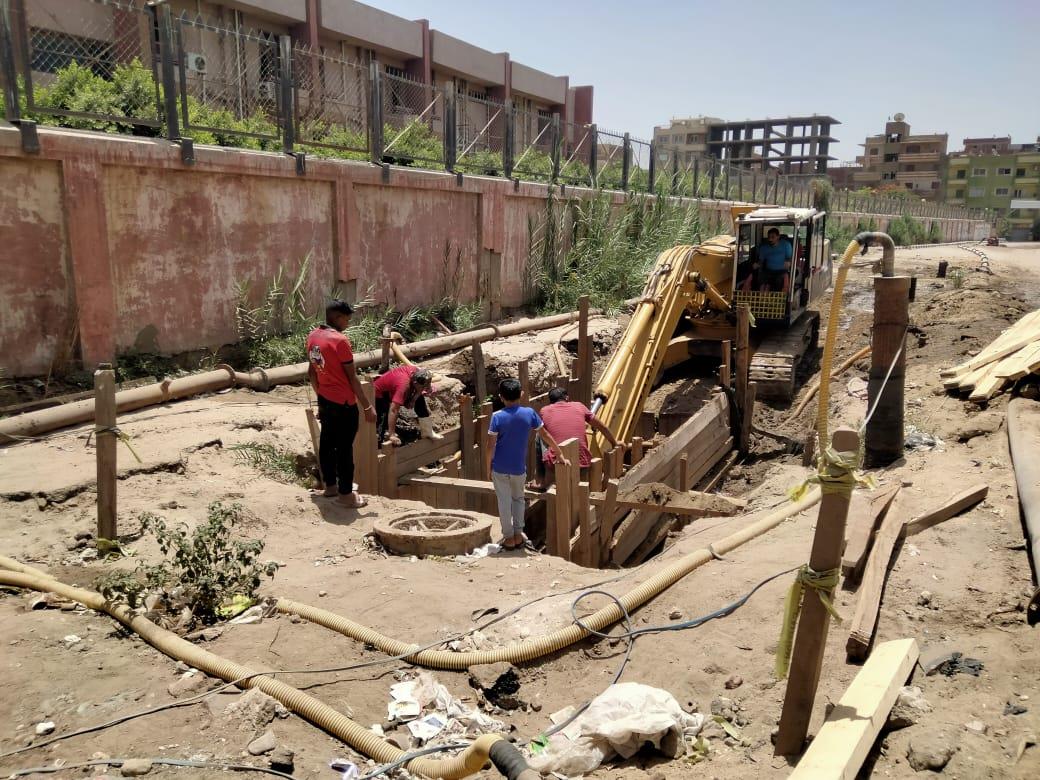 اصلاح هبوط أرضي وكسر ماسورة بالجيزة