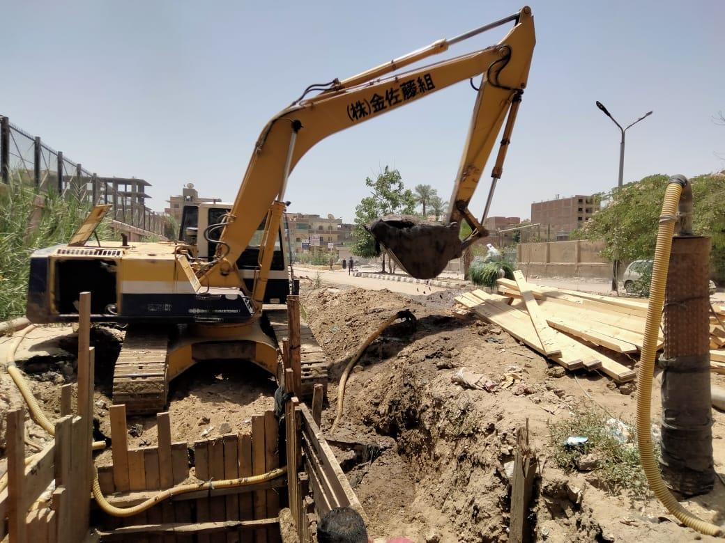 اصلاح هبوط أرضي وكسر ماسورة بالجيزة