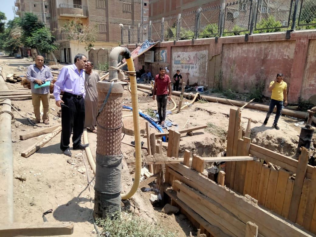 اصلاح هبوط أرضي وكسر ماسورة بالجيزة