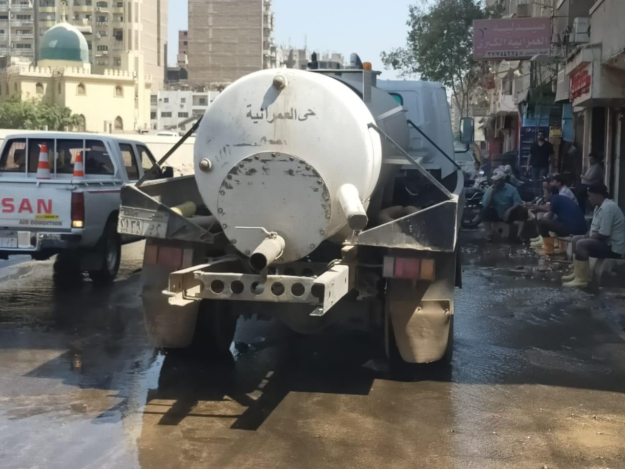 اصلاح هبوط أرضي وكسر ماسورة بالجيزة
