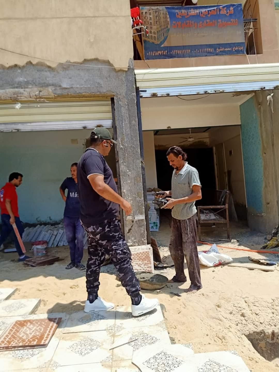 حملة موسعة لرفع الاشغالات والحفاظ على المظهر الحضاري بحدائق أكتوبر