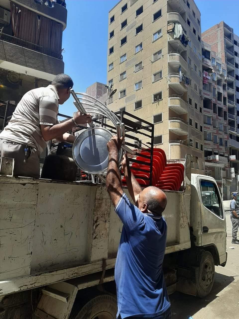 حملة إشغالات على شوارع الطابق والاتحاد و6 أكتوبر ببولاق الدكرور