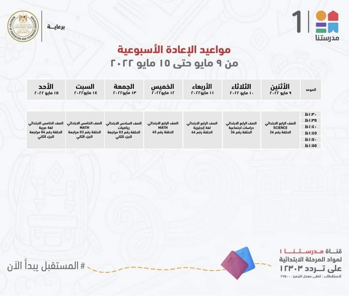وزير التعليم يعلن الجدول الاسبوعي لعرض البرامج التعليمية للمرحلة الابتدائية