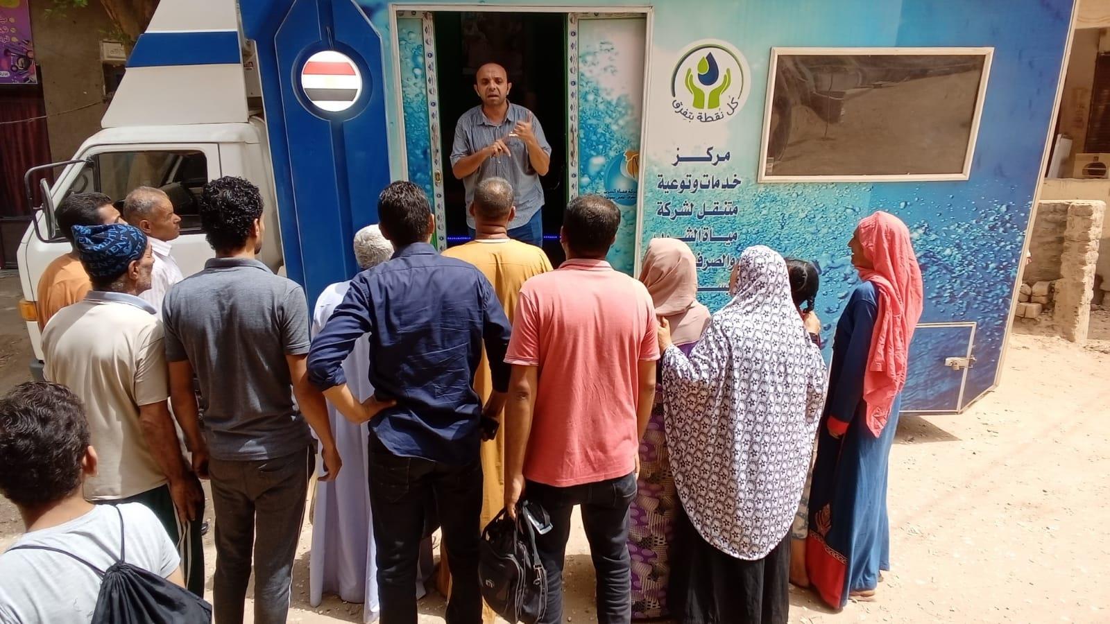 مياه سوهاج توجه قافلة مائية لقرية شطورة بمركز طهطا