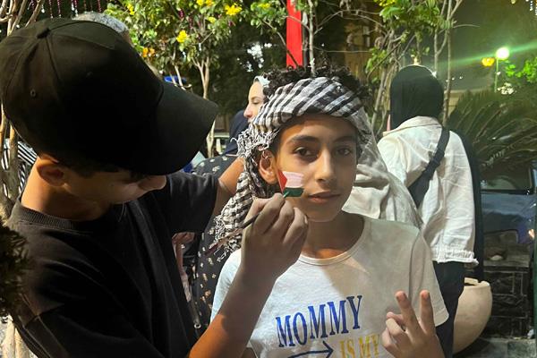 شادي  يطلق مبادرة ارسم للتضامن مع غزة 