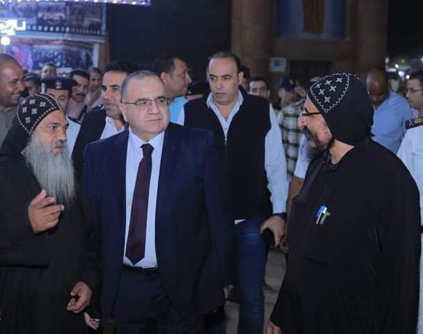مساعد وزير الداخلية ومدير الأمن يتفقدان دير مارجرجس بالرزيقات وخطة امنية شاملة لتامينه