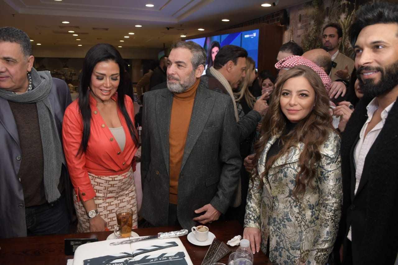 رانيا يوسف وأحمد عبد العزيز يحتفلون بمسلسل جريمة منتصف الليل