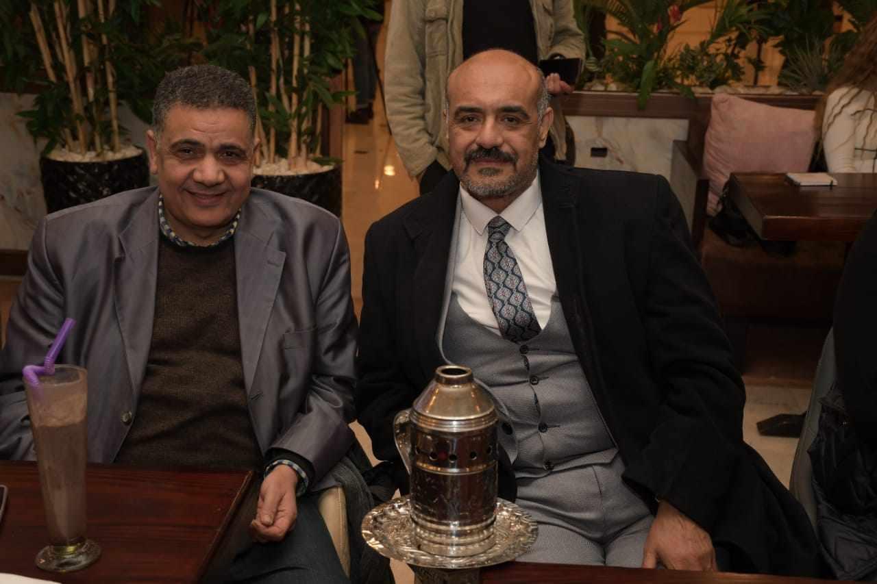 رانيا يوسف وأحمد عبد العزيز يحتفلون بمسلسل جريمة منتصف الليل