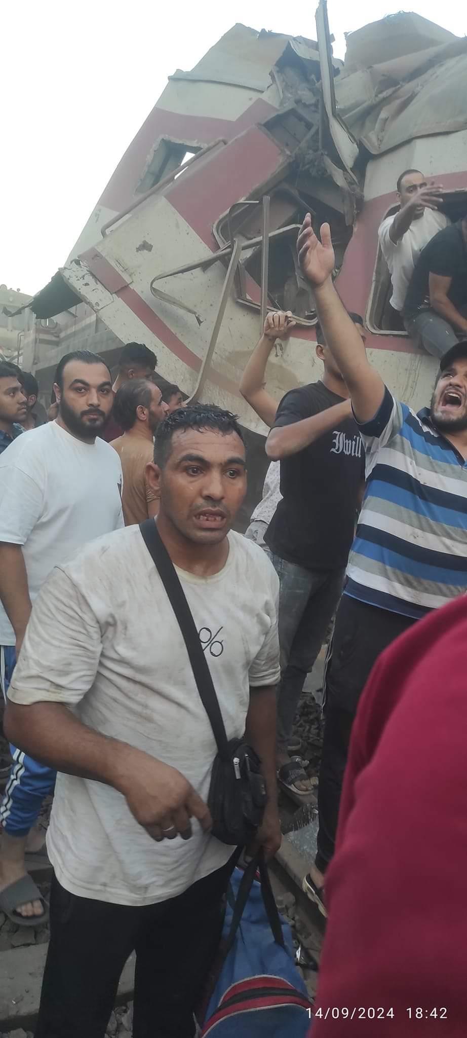 تصادم قطارين بالشرقية