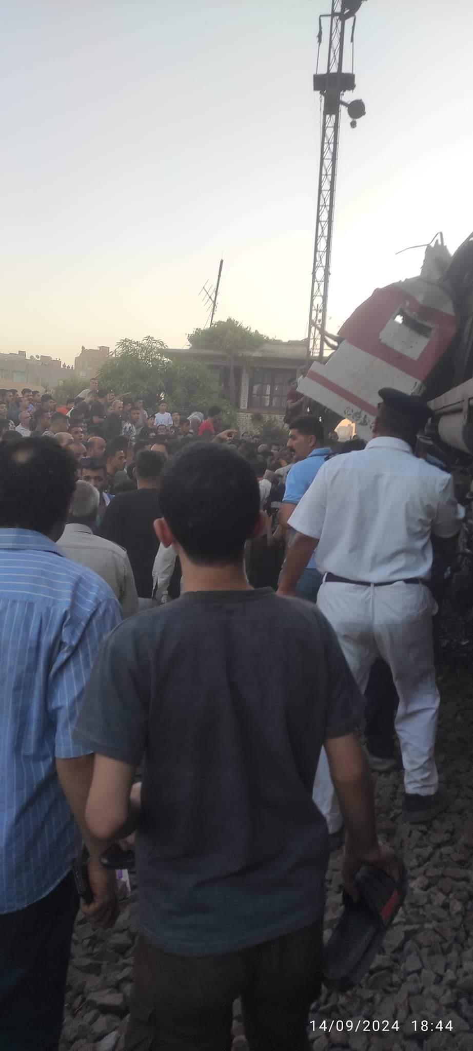 تصادم قطارين بالشرقية