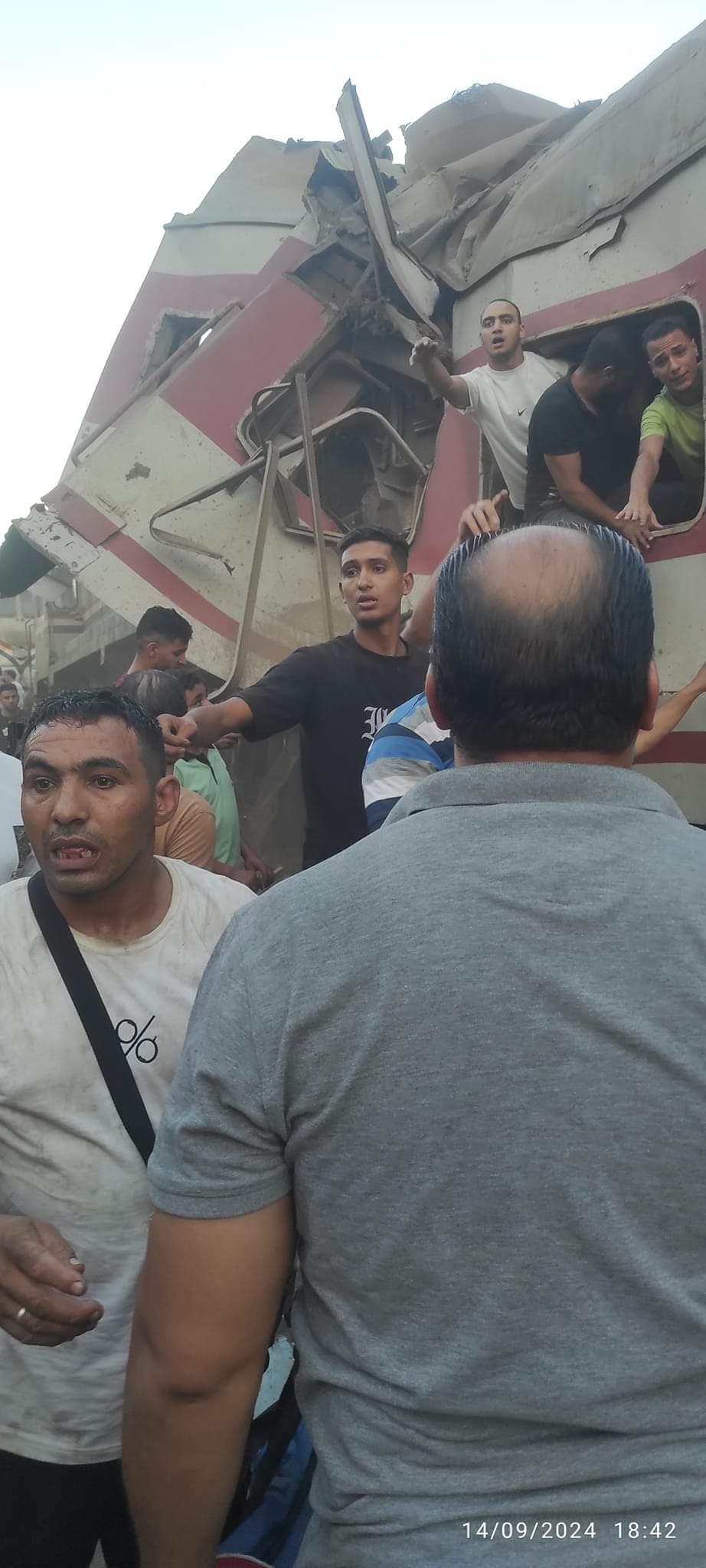 تصادم قطارين بالشرقية