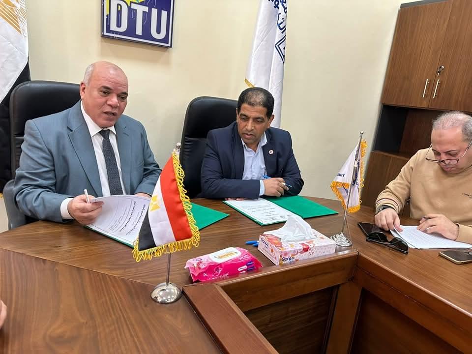 توقيع بروتوكول تعاون  بين جامعة الدلتا التكنولوجية وشركة مياه الشرب والصرف الصحي بالمنوفية| صور