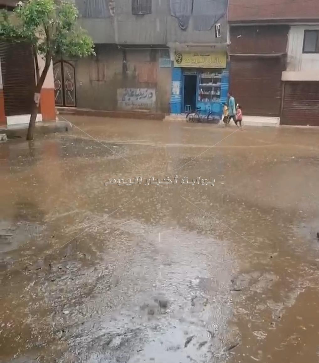 سقوط أمطار غزيرة على محافظة المنوفية