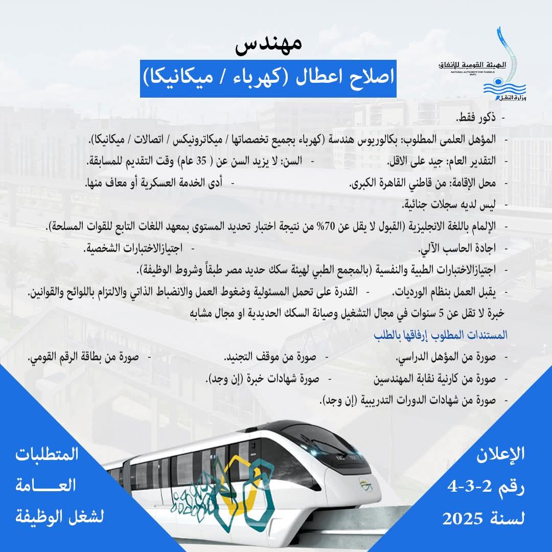 وظائف جديدة في المونوريل .. ننشر الشروط المطلوبة وطريقة التقديم 