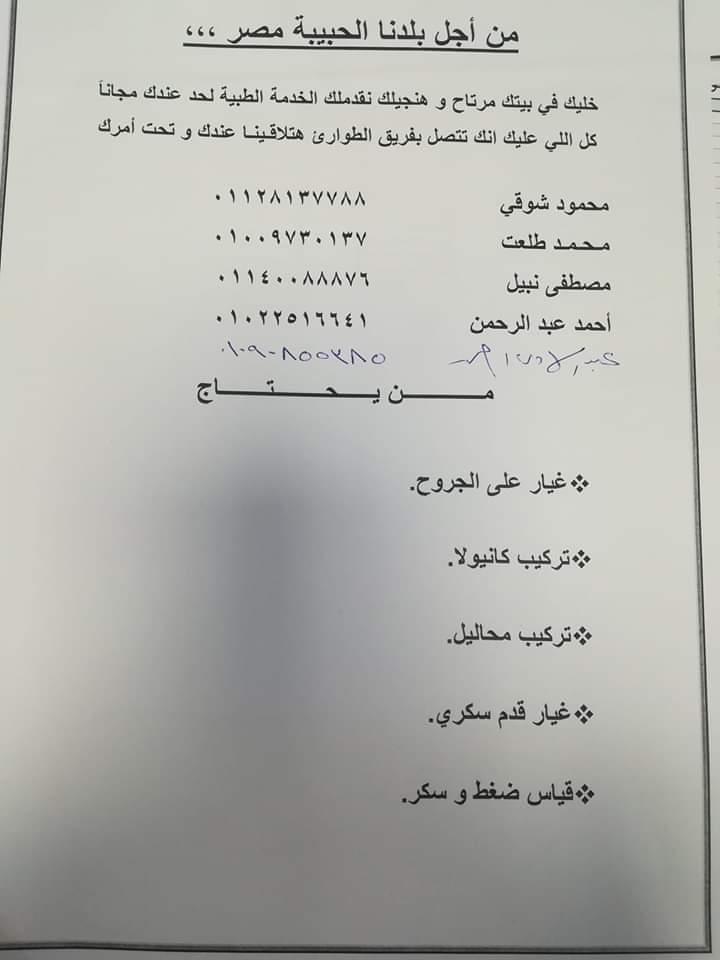 هنكشف عليك ببيتك بالمجان مبادرة جديدة لـ4 أطباء بشبرا الخيمة بوابة أخبار اليوم الإلكترونية