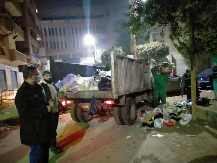  حملات ليلية لنظافة وصيانة الاعمدة
