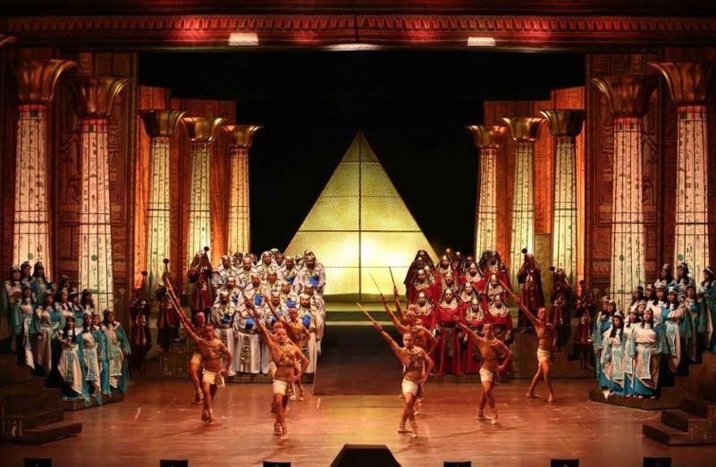 نجوم مصر وبلغاريا وايطاليا فى اوبرا عايدة على مسرح النافورة 