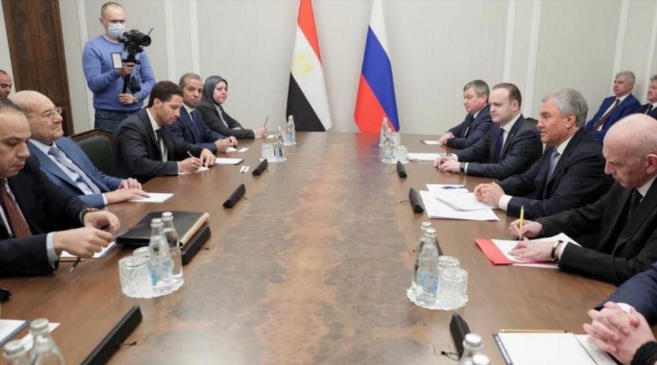 رىيس مجلس الشيوخ يلتقي برئيس مجلس الدوماالروسي ‎‎