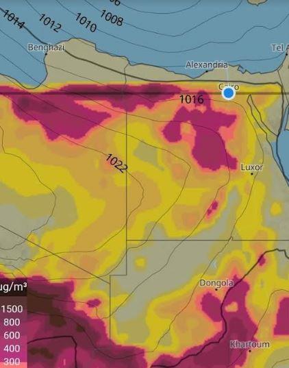 «الأرصاد»: عاصفة رملية تضرب البلاد.. وأمطار على الوجه البحري والسواحل الشمالية