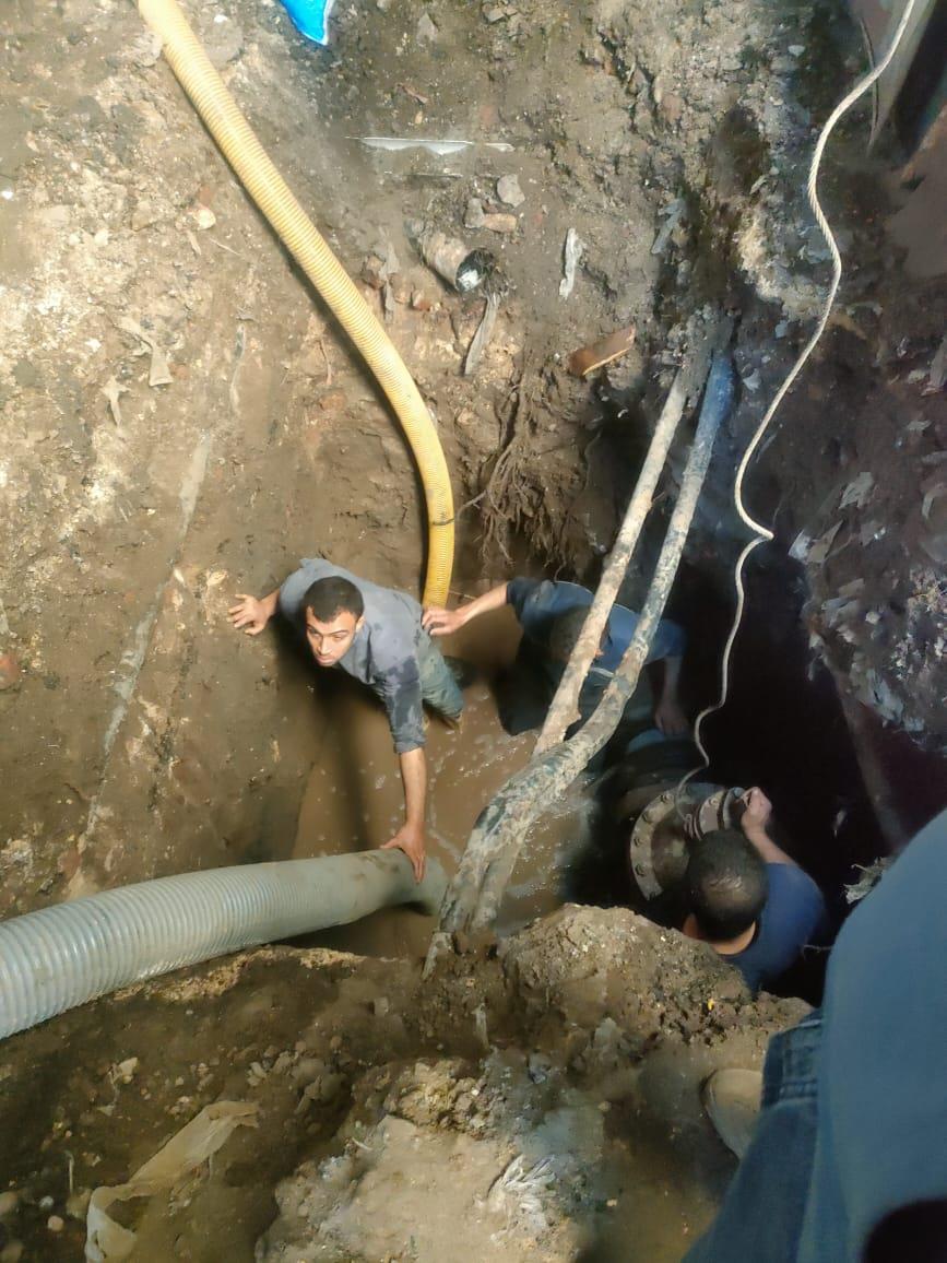  اصلاح كسر بماسورة مياه
