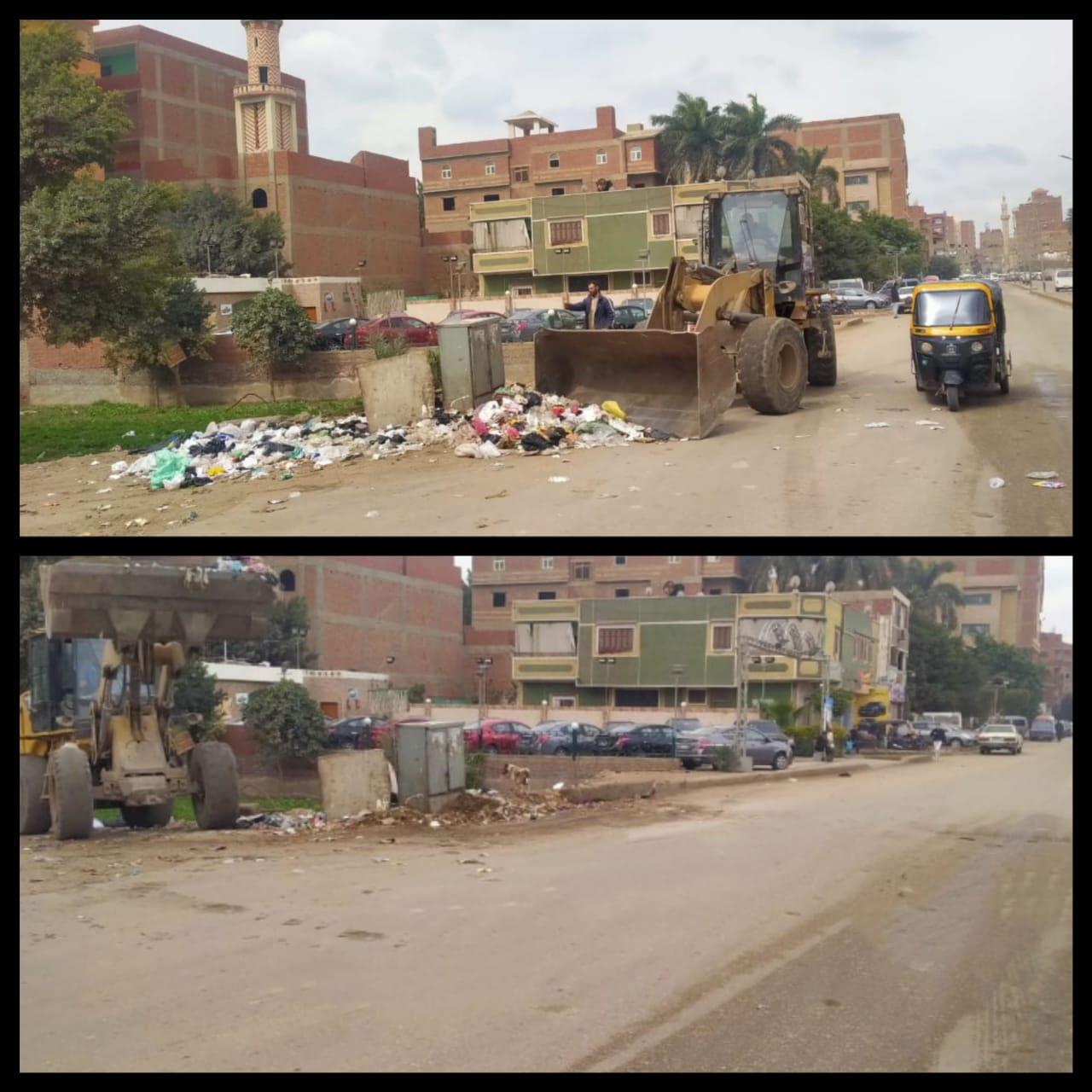 رفع 450 طن مخلفات وقمامة بـ«أوسيم»
