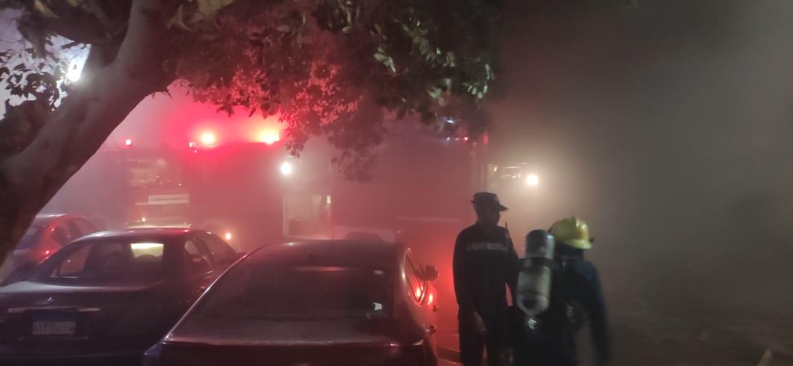 حريق في جراج العقار رقم ٤٢ شارع الحسن