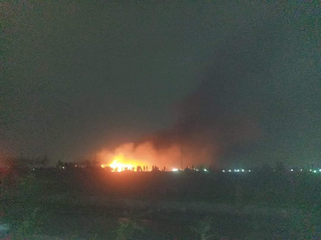 حريق هائل بمصنع اقطان بالغربية