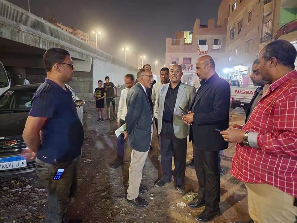 متابعة أعمال رفع كفاءة النظافه بانفاق العشاروه وأبو زارع بالعمرانية