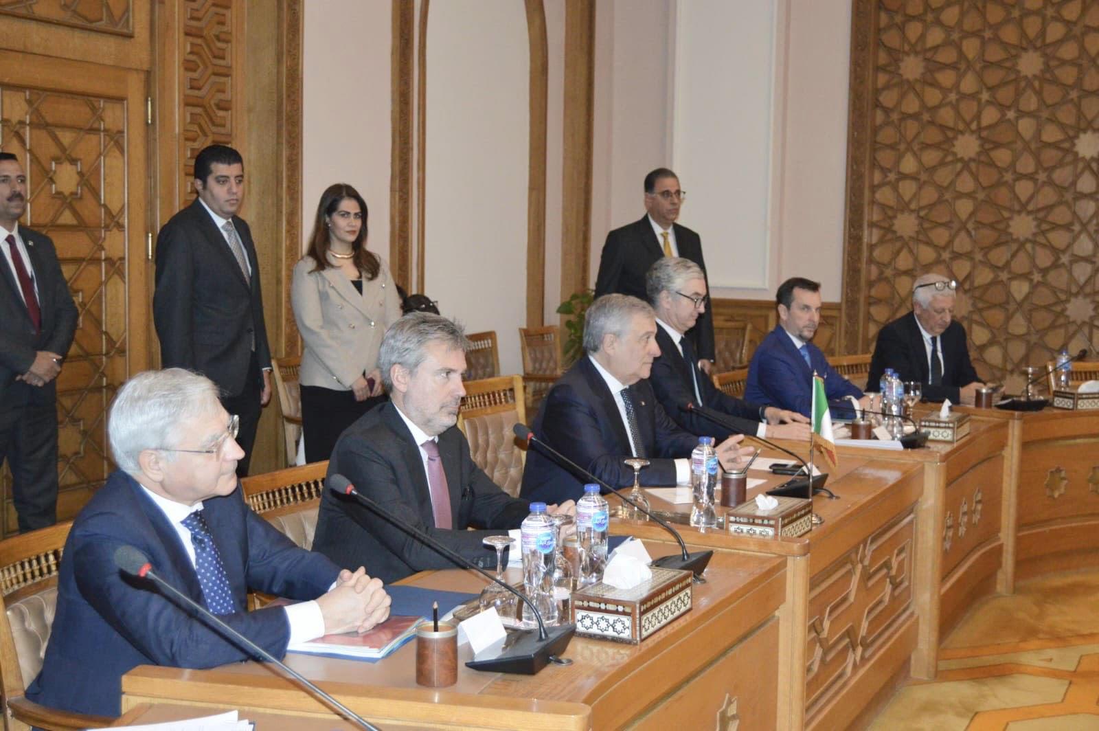 مباحثات رسمية موسعة بين وزيري خارجية مصر وايطاليا